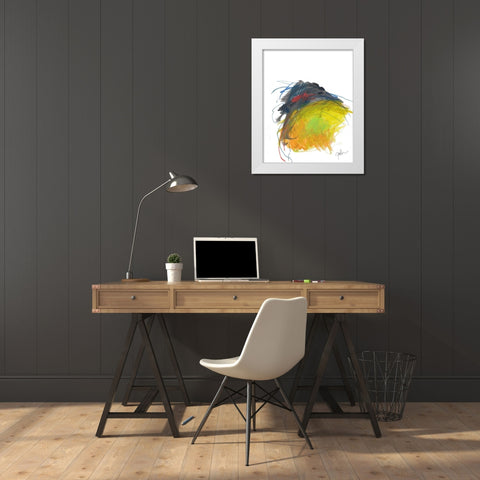 Abstract Landscape No. 15 White Modern Wood Framed Art Print by Weiss, Jan