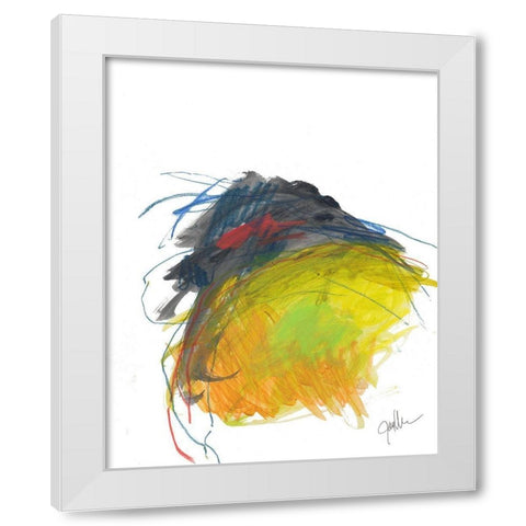 Abstract Landscape No. 15 White Modern Wood Framed Art Print by Weiss, Jan