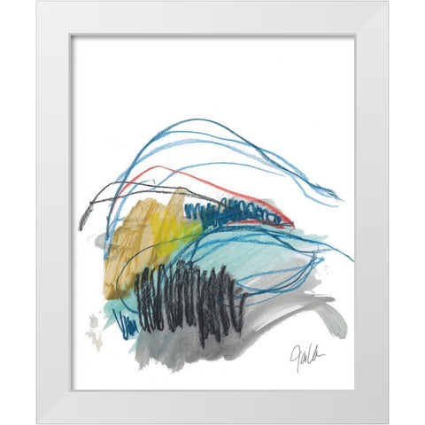 Abstract Landscape No. 19 White Modern Wood Framed Art Print by Weiss, Jan