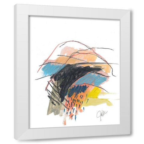 Abstract Landscape No. 29 White Modern Wood Framed Art Print by Weiss, Jan
