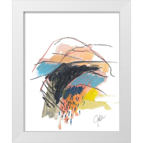 Abstract Landscape No. 29 White Modern Wood Framed Art Print by Weiss, Jan