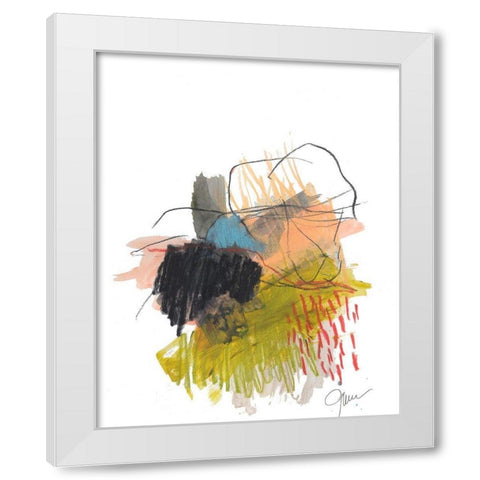 Abstract Landscape No. 30 White Modern Wood Framed Art Print by Weiss, Jan