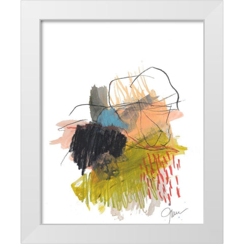 Abstract Landscape No. 30 White Modern Wood Framed Art Print by Weiss, Jan
