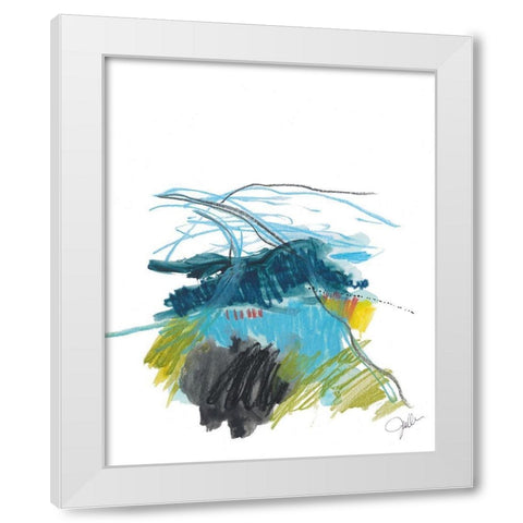Abstract Landscape No. 33 White Modern Wood Framed Art Print by Weiss, Jan