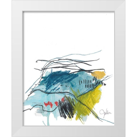 Abstract Landscape No. 35 White Modern Wood Framed Art Print by Weiss, Jan