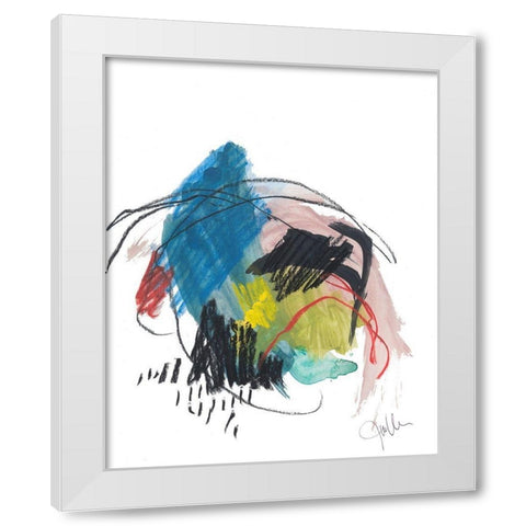 Abstract Landscape No. 36 White Modern Wood Framed Art Print by Weiss, Jan