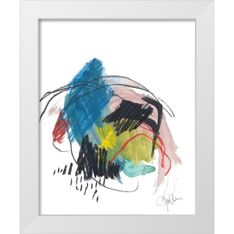 Abstract Landscape No. 36 White Modern Wood Framed Art Print by Weiss, Jan