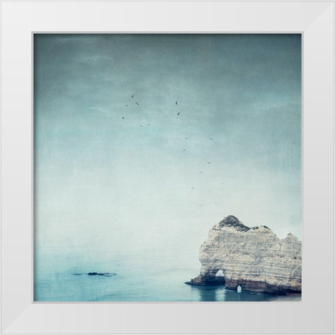 Falaise dÃ¢â‚¬â„¢Amont White Modern Wood Framed Art Print by Wuestenhagen, Dirk