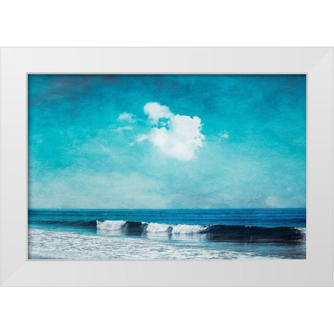 Sea Blues White Modern Wood Framed Art Print by Wuestenhagen, Dirk