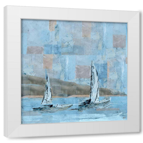 Sailboat No. 2 White Modern Wood Framed Art Print by Wiley, Marta