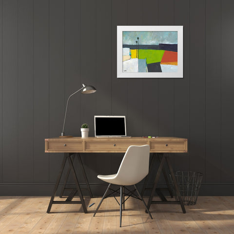 Composed Earth White Modern Wood Framed Art Print by Weiss, Jan