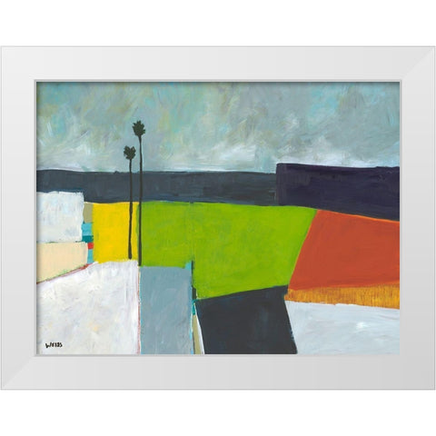 Composed Earth White Modern Wood Framed Art Print by Weiss, Jan