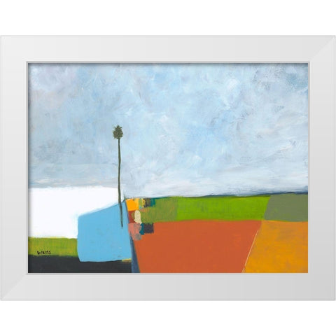 Under a Stormy Sky White Modern Wood Framed Art Print by Weiss, Jan