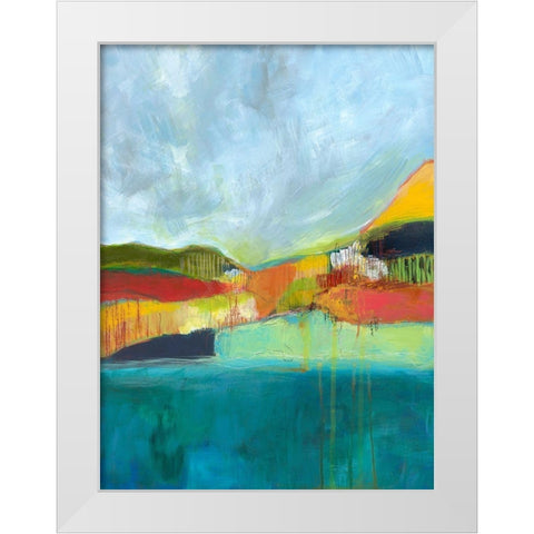 View across the Bay White Modern Wood Framed Art Print by Weiss, Jan