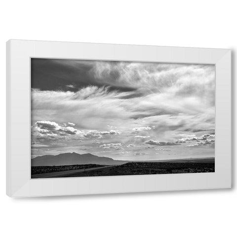 Utah Skies White Modern Wood Framed Art Print by White, Lynda