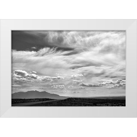 Utah Skies White Modern Wood Framed Art Print by White, Lynda