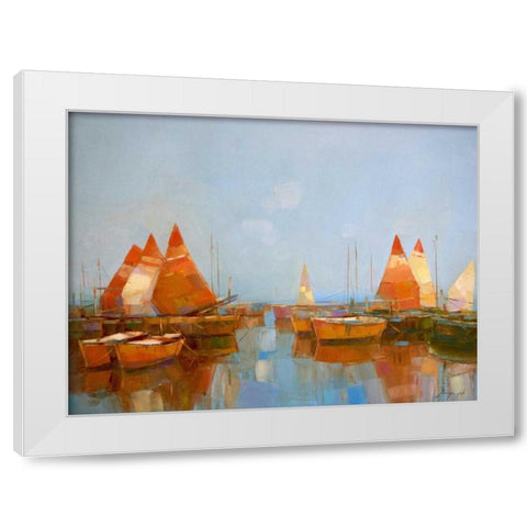 Gateway Harbor Park White Modern Wood Framed Art Print by Yeremyan, Vahe