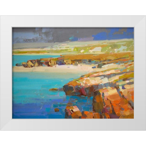 Ocean Side White Modern Wood Framed Art Print by Yeremyan, Vahe