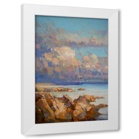 The Cliffs White Modern Wood Framed Art Print by Yeremyan, Vahe