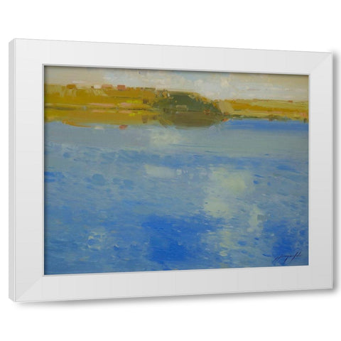 Lakeside White Modern Wood Framed Art Print by Yeremyan, Vahe