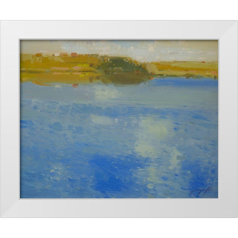 Lakeside White Modern Wood Framed Art Print by Yeremyan, Vahe