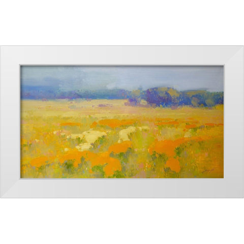 Meadow 1 White Modern Wood Framed Art Print by Yeremyan, Vahe