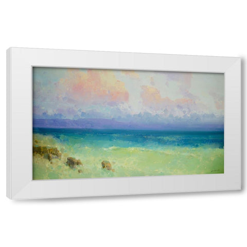 Ocean Side - Pacific Highway White Modern Wood Framed Art Print by Yeremyan, Vahe