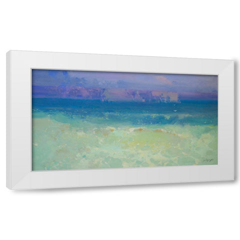 Waves - Pacific Highway White Modern Wood Framed Art Print by Yeremyan, Vahe
