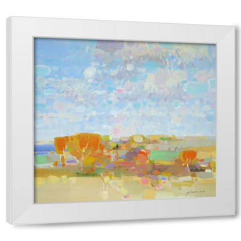 Autumn Colors White Modern Wood Framed Art Print by Yeremyan, Vahe
