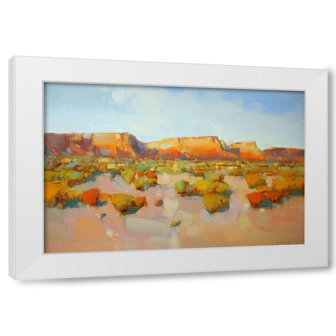 Canyon View White Modern Wood Framed Art Print by Yeremyan, Vahe