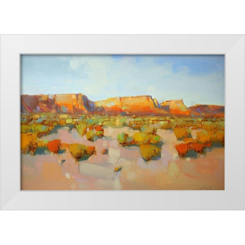 Canyon View White Modern Wood Framed Art Print by Yeremyan, Vahe
