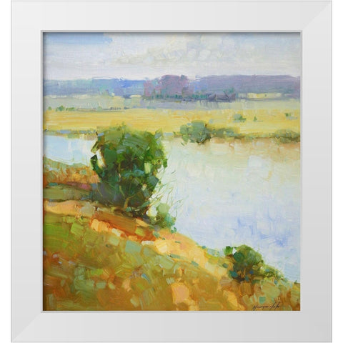 Riverside White Modern Wood Framed Art Print by Yeremyan, Vahe