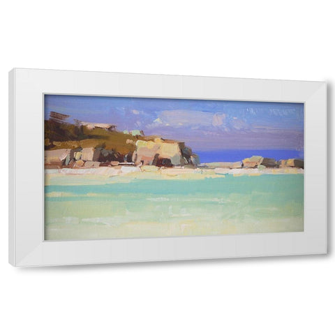 Southbay Island White Modern Wood Framed Art Print by Yeremyan, Vahe