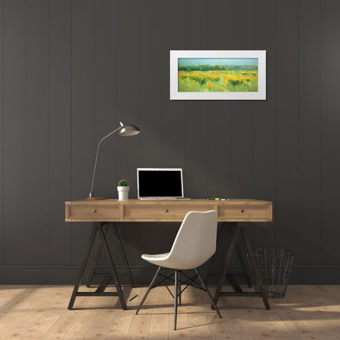 Meadow - Panel White Modern Wood Framed Art Print by Yeremyan, Vahe