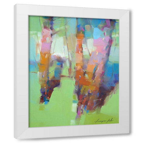Spring Trees White Modern Wood Framed Art Print by Yeremyan, Vahe