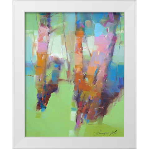 Spring Trees White Modern Wood Framed Art Print by Yeremyan, Vahe