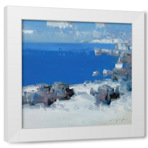 Bay Cliffs White Modern Wood Framed Art Print by Yeremyan, Vahe