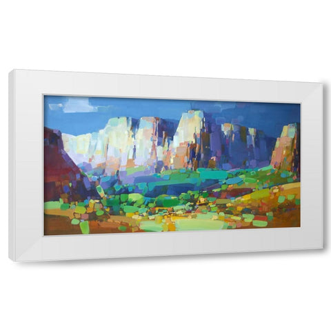 Canyon Rock White Modern Wood Framed Art Print by Yeremyan, Vahe