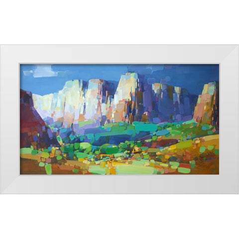 Canyon Rock White Modern Wood Framed Art Print by Yeremyan, Vahe