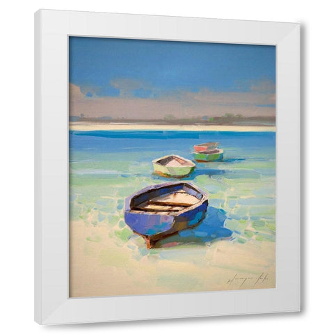 Caribbean Shore White Modern Wood Framed Art Print by Yeremyan, Vahe
