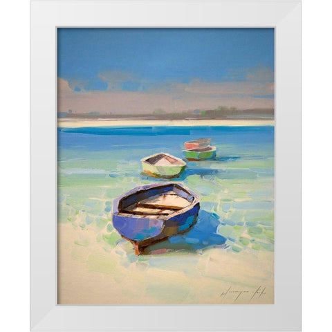 Caribbean Shore White Modern Wood Framed Art Print by Yeremyan, Vahe