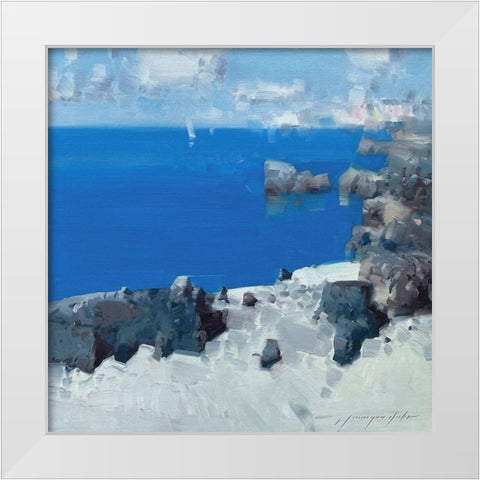 Seashore White Modern Wood Framed Art Print by Yeremyan, Vahe