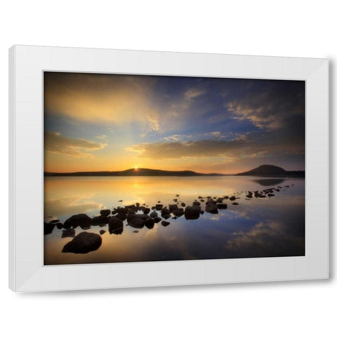 Glass White Modern Wood Framed Art Print by Zephyr, Patrick