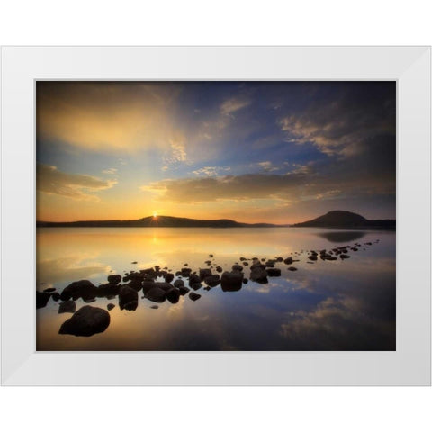 Glass White Modern Wood Framed Art Print by Zephyr, Patrick