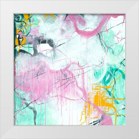 Chrystarium White Modern Wood Framed Art Print by Zivoin, Romeo