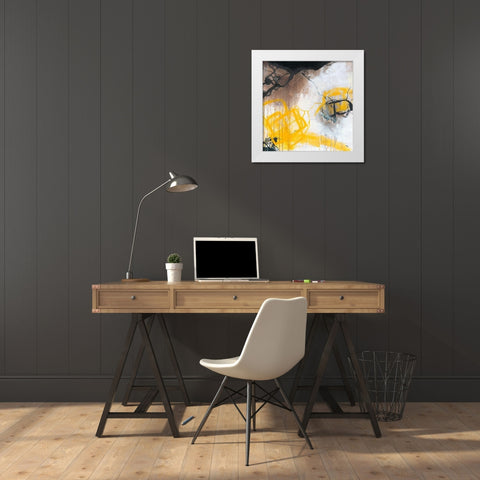 Tension White Modern Wood Framed Art Print by Zivoin, Romeo