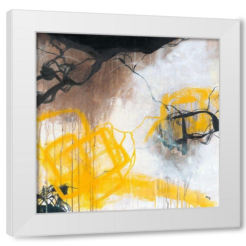 Tension White Modern Wood Framed Art Print by Zivoin, Romeo