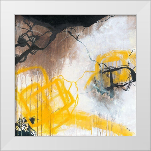 Tension White Modern Wood Framed Art Print by Zivoin, Romeo