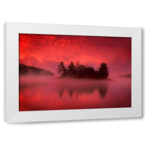 Islands In The Pink White Modern Wood Framed Art Print by Zephyr, Patrick