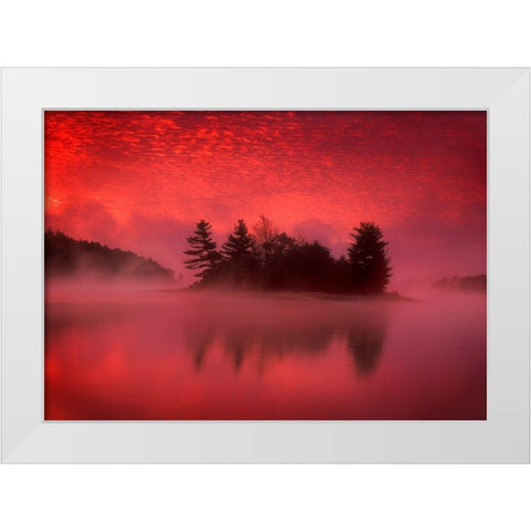 Islands In The Pink White Modern Wood Framed Art Print by Zephyr, Patrick
